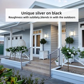 MDpygsfj Hand Rails for Outdoor Steps, 2 Step Handrail Stair Railing for Seniors for Porch Railing Deck Hand Rail Easy to Install and Sturdy