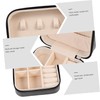 LIFKOME 3pcs Travel Jewelry Organizer Box Pu Leather Storage Case