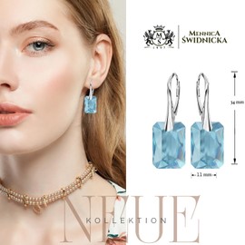 MŚ 1997 MENNICA ŚWIDNICKA Fashion Jewellery Silver Hanging Earrings and Necklace Jewellery Set 925 Silver Gift for Girlfriend Ladies and Girls Premium Jewellery Set for Women, Sterling Silver, Cubic