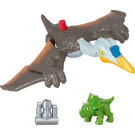 Fisher-Price Imaginext Jurassic World Dinosaur Toy Soaring Quetzal Figure Set for Pretend Play Preschool Kids Ages 3+ Years