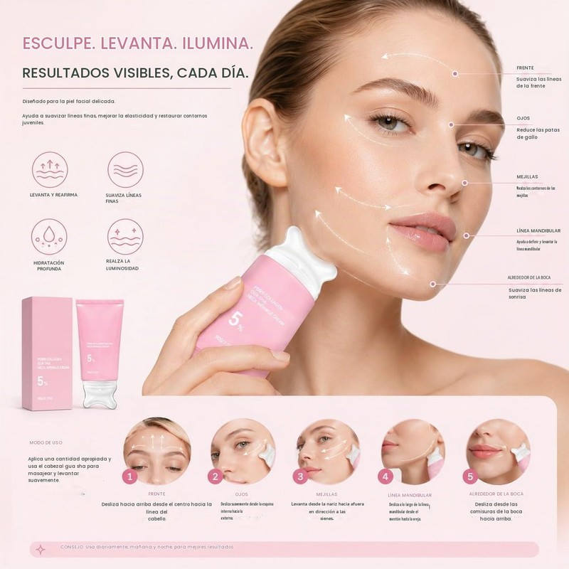 PDRN Colágeno Gua Sha Crema de arrugas para el cuello