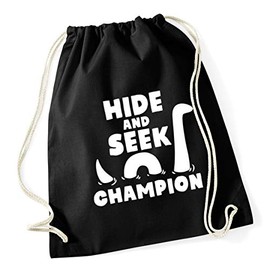 Hippowarehouse Hide And Seek Champion Loch Ness Monster Drawstring Cotton School Gym Bag 37cm x 46cm, 12 litres