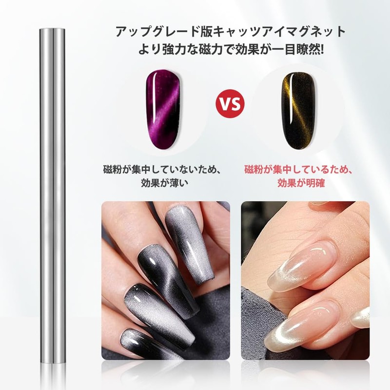 UrbanPulse Nail Magnet, Nail Art Tool, Double Ended Cat's Eye,