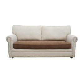 Eismodra Couch Cushion Covers Magic Stretch Sofa Slipcover for 3 Cushion Couch Dogs Pet L Shape 2 Seat Replacement Furniture Protector,Light Brown Length 37-53 inches(Only 1 Piece)