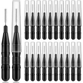 20 Microcepillos Para Cejas, Cepillos Para Cejas, Cepillos Para Pestañas, Laminación De Cejas, Herramienta Para Levantar Pestañas Y Extensiones De Cejas Y Pestañas, Color Negro.