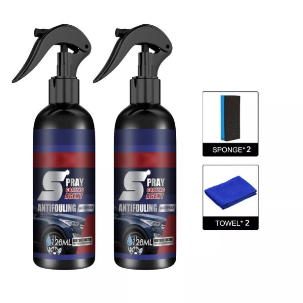 2pcs Multi-functional Coating Renewal Agent Quick Coating Spray High Protection