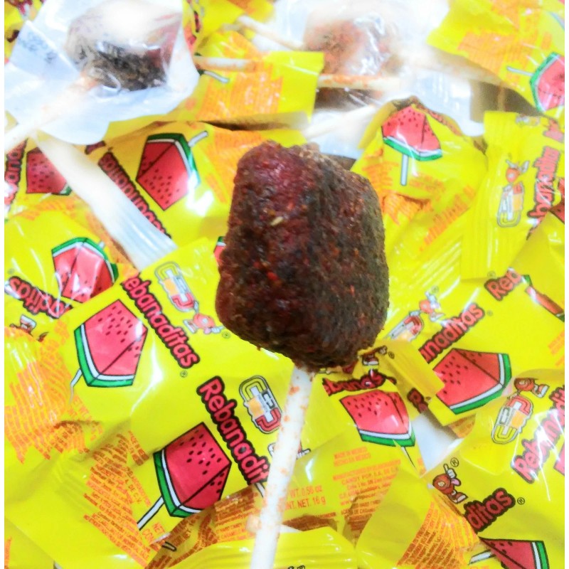 Vero Mexican Flavor Hard Candy Lollipops 40 Count Watermelon Chili