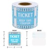 DGBDPACK 250 Raffle Tickets, 50/50 Double Roll Tickets for Raffles,
