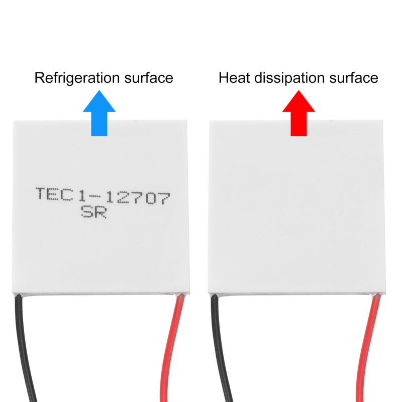 sourcing map TEC1-12707 Semiconductor Refrigeration Tablets 15.8V 7A 60W Heatsink