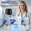 Rechargeable Ultrasonic Retainer Cleaner Machine, 45kHz Portable Cleaner for Dentures,