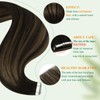 Easyouth Tape in Hair Extensions Human Hair Balayage 18In Tape