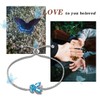 Aurora Tears 925 Sterling Silver Butterfly Bracelet, Butterflies March-Aquamarine Birthstone