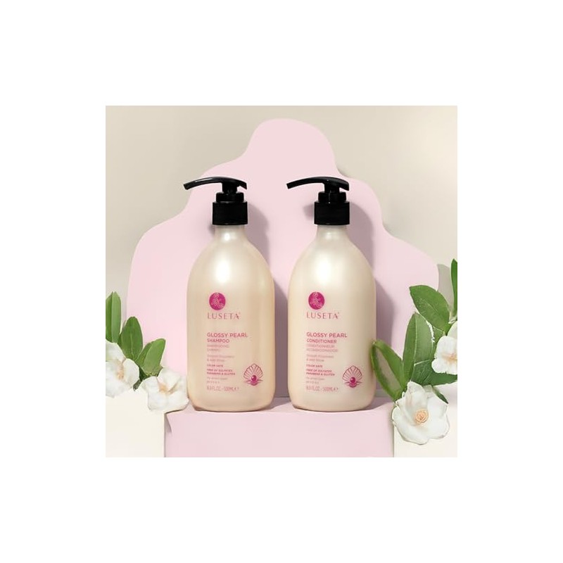 Luseta Glossy Pearl - Juego de champú y acondicionador suave