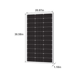 Newpowa 100W Flexible Solar Panel Portable Bendable 12 Volts 10BB Mono Cell for Uneven Surfaces Marine Camping Home Boat RV Surface Black