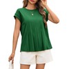 Cicy Bell Womens Summer Peplum Blouse Casual Dressy Cap Sleeve