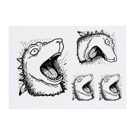 Azeeda 4 x 'Überraschtes Krokodil' Temporäre Tattoos - Wasserfest, Hautfreundlich & Ungiftig · Transfers in Verschiedenen Größen (TO00075320)