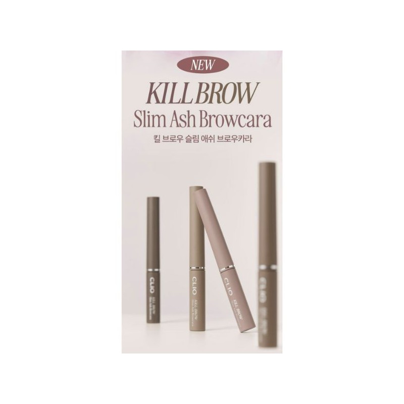 CLIO KillBrow Slim Ash Browcara Set 15g*2ea, Color:01 Ash Pink