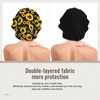 Yellow Sunflower Satin Sleeping Cap For Women Double-Layer Bonnet For