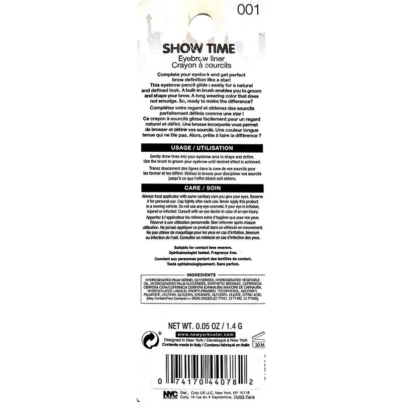 NYC Show Time Eyebrow Liner - 01 Medium Brown