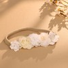Kenjudess Baby Girl Floral Headbands Elastic Nylon Flower Beads Hairbands