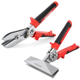 MAXPOWER 2-Piece Sheet Metal Hand Seamers, 5 Blade Pipe Crimper and 6-inch Straight Jaw Sheet Metal Bender with Ergonomic Handle
