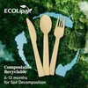 ECOLipak ECOLipak 300 Count Bamboo Cutlery Set, 100 Knives, Forks