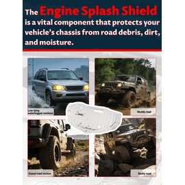 Engine Splash Shield Guard Compatible with CR-V CRV EX EX-L 1.5L 2017-2020, Under Car Splash Shield Lower Cover Board Replace #74112-TLA-A01 74112TLAA01