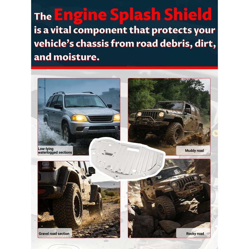 Engine Splash Shield Guard Compatible with CR-V CRV EX EX-L