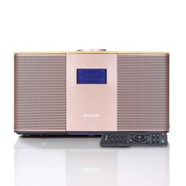 Aiwa Exos 5 Wireless Speaker - Unleash Powerful Sound and Versatile Connectivity On-The-Go Experience Bluetooth Freedom, FM Radio, Clock, 20W RMS, LCD Display, and Alarm Clock Functionality
