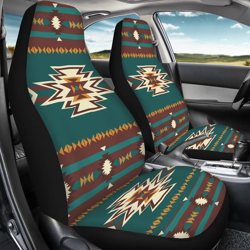 Brosoneto Tribal Aztec Seat Covers for Cars Front Seat, Two