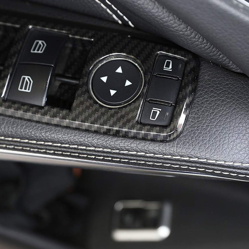 KIMISS 5Pcs Car Window Switch Button Cover, ABS Window Switch