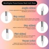 10PCS Nail Art Gel Carving Pen Rhinestone Handle Silicone Nail