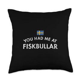 Scandinavia Mince Cod Haddock Dill Sauce Rice Gift Fiskbullar Ground Fish Balls Dish Potato Starch Milk Salt Throw Pillow, 18x18, Multicolor