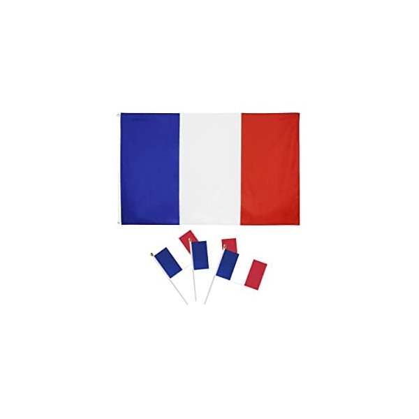 1 piece of French flag, 1 piece of French flag