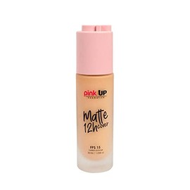 PINK UP | Matte cover | Maquillaje Líquido | De Larga Duración | Acabado mate | Controla exceso de brillo | Base de maquillaje | Makeup | Modelo PKMHR400