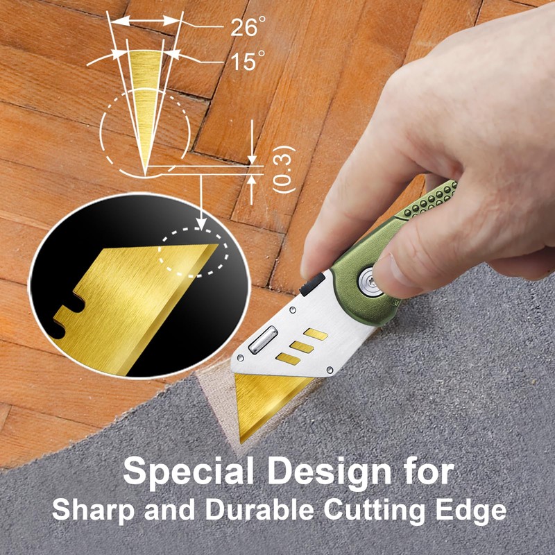Harita Utility Knife Blades, 60 Pack Standard Replacement Blades for