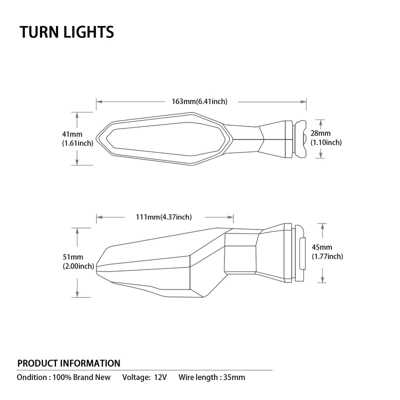 MFC PRO 2019 New LED Turn Signal Indicator Lights For