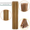 HAHIYO 16Inches 40Pcs Natural Carbonized Bamboo Plant Stake Wood Garden