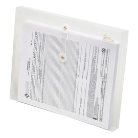 Lion String-A-Long Clear Poly Envelopes with Gusset, Letter, Side Load, 6 EA/Pack, 1-Pack (32030-CR)