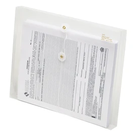 Lion String-A-Long Clear Poly Envelopes with Gusset, Letter, Side Load, 6 EA/Pack, 1-Pack (32030-CR)
