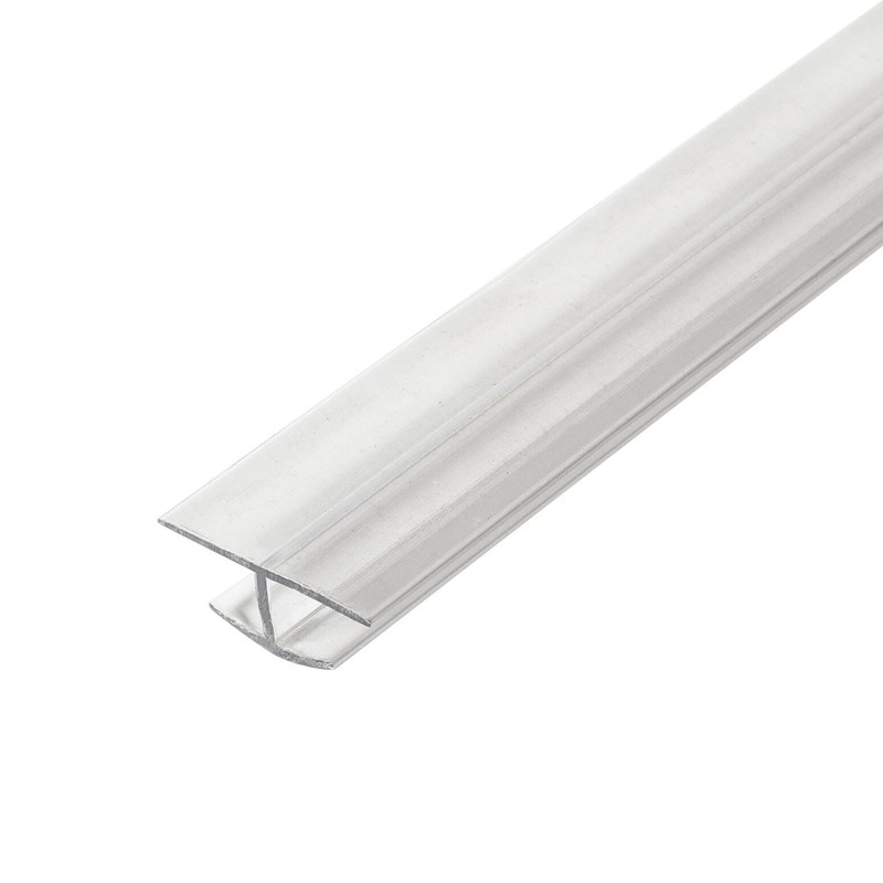 Outwater Plastic H Channel Fits Material 1/4 Inch Thick Clear