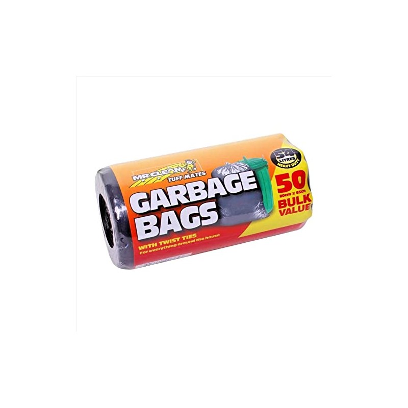 Mr Clean Garbage Bag 50-Pieces, 54 Litre Capacity