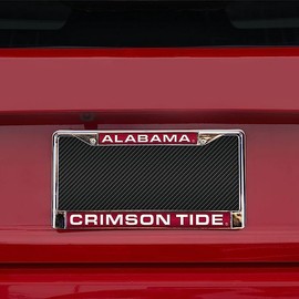 Rico Alabama Crimson Tide Chrome Metal License Plate Frame Holder