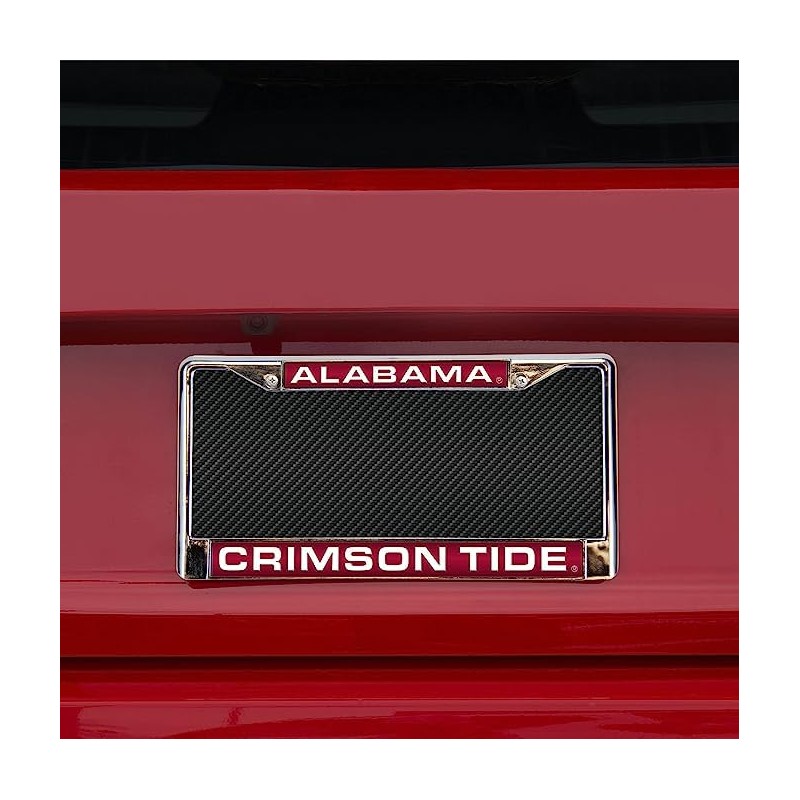 Rico Alabama Crimson Tide Chrome Metal License Plate Frame Holder