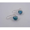 Bel Earrings Blue Quartz Silver Plated