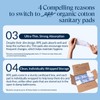 100% Organic Panty Liners for Women, Ultra Thin Cotton Cover,