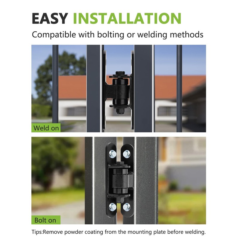 SPARKWHIZ Heavy Duty Gate Hinge, 7" Bolt onto Gate Hinge