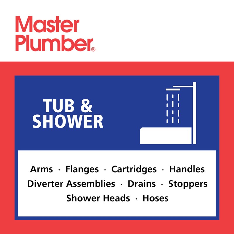 Master Plumber J-4X, Tub/Shower Faucet Seats - Long - 1/2-Inch