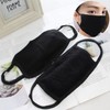 Solid Color Cotton Mask, Thick Double Layer, Warm, Dust and Sand Protection Cycling Black 10ea