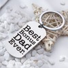 Bonus Dad Stepdad Gifts Keychain from Daughter Son Father's Day